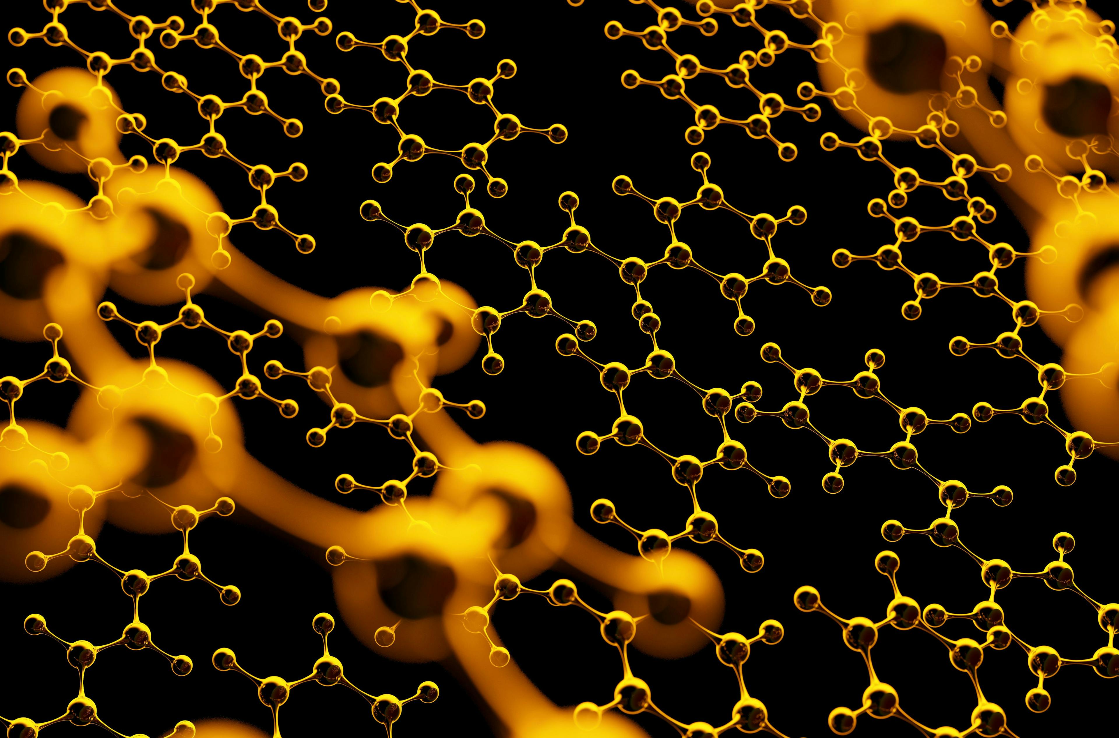 Molecule structure. Science background with hydrocarbon molecules. 3d illustration. | Image Credit: © simone_n - stock.adobe.com