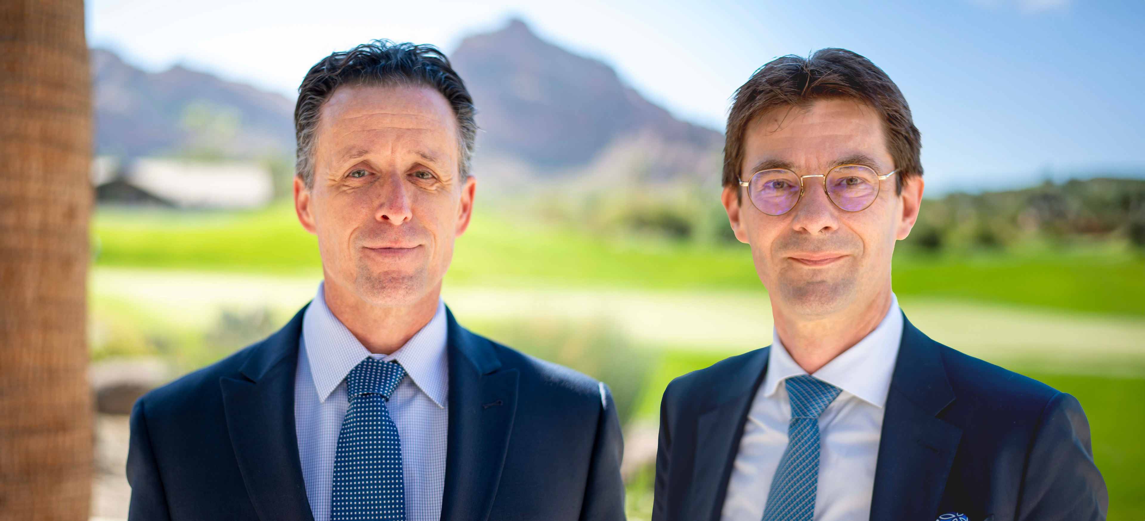 John Luck (left) is the chief commercial officer of PerkinElmer. Dirk Bontridder (right) is the chief executive officer of PerkinElmer. © PerkinElmer