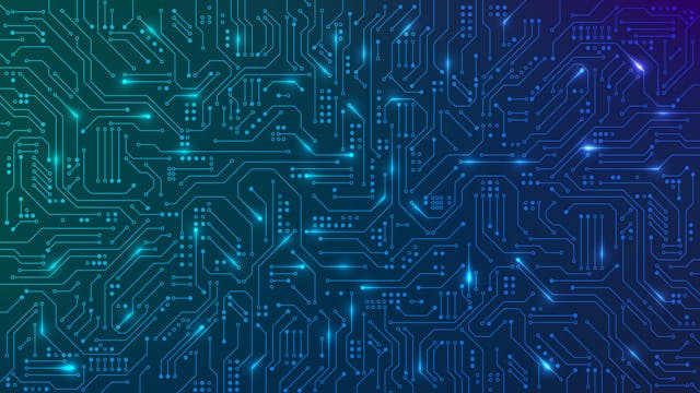 Abstract futuristic circuit board. High computer technology blue color background. Hi-tech digital technology concept. Vector illustration | Image Credit: © Ihor - stock.adobe.com. 