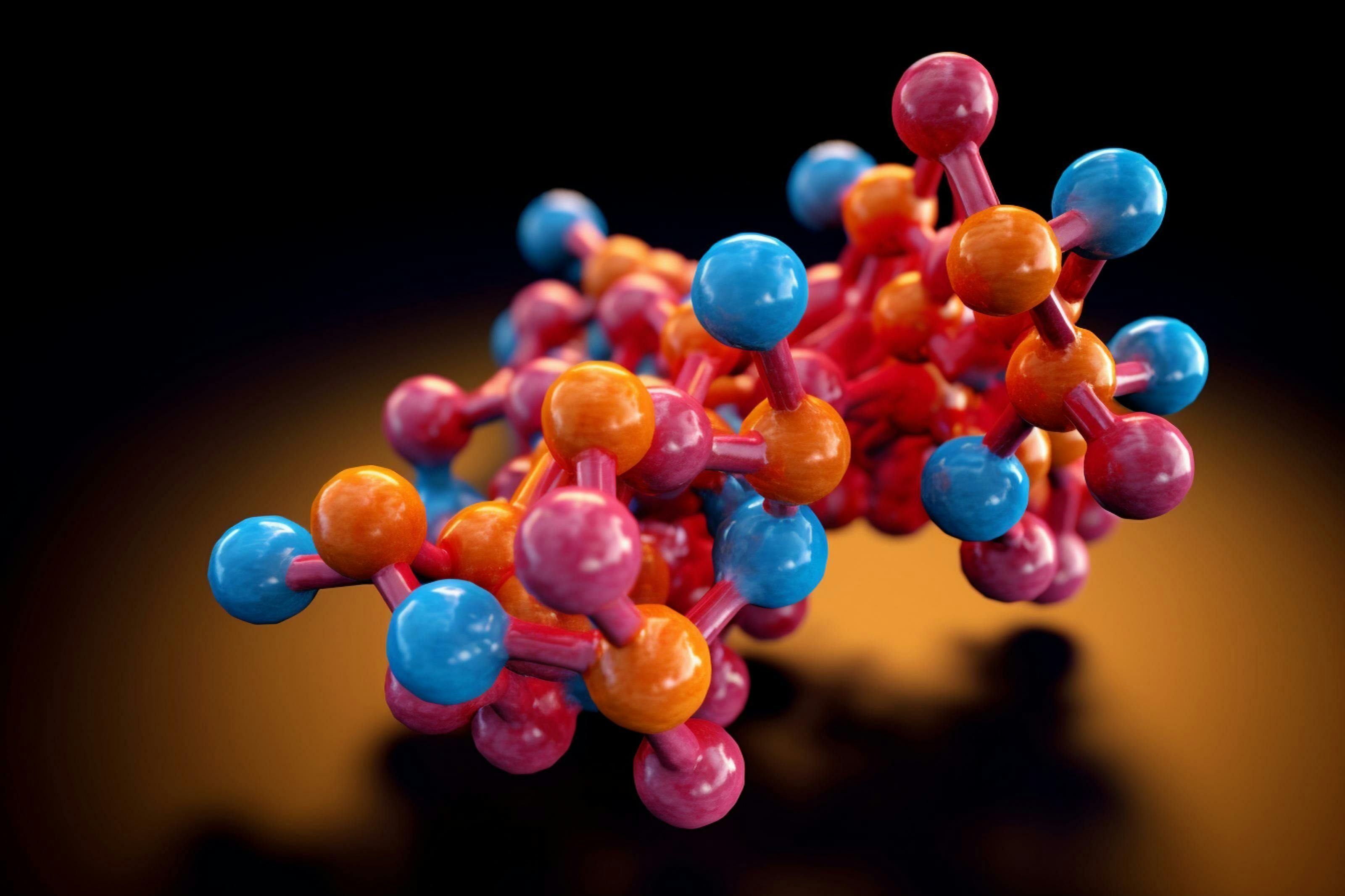 A 3D representation of indoxyl sulfate, a metabolite of tryptophan. Generative AI | Image Credit: © Charlotte - stock.adobe.com
