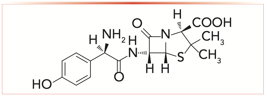 FIGURE 1: Chemical structure of amoxicillin.