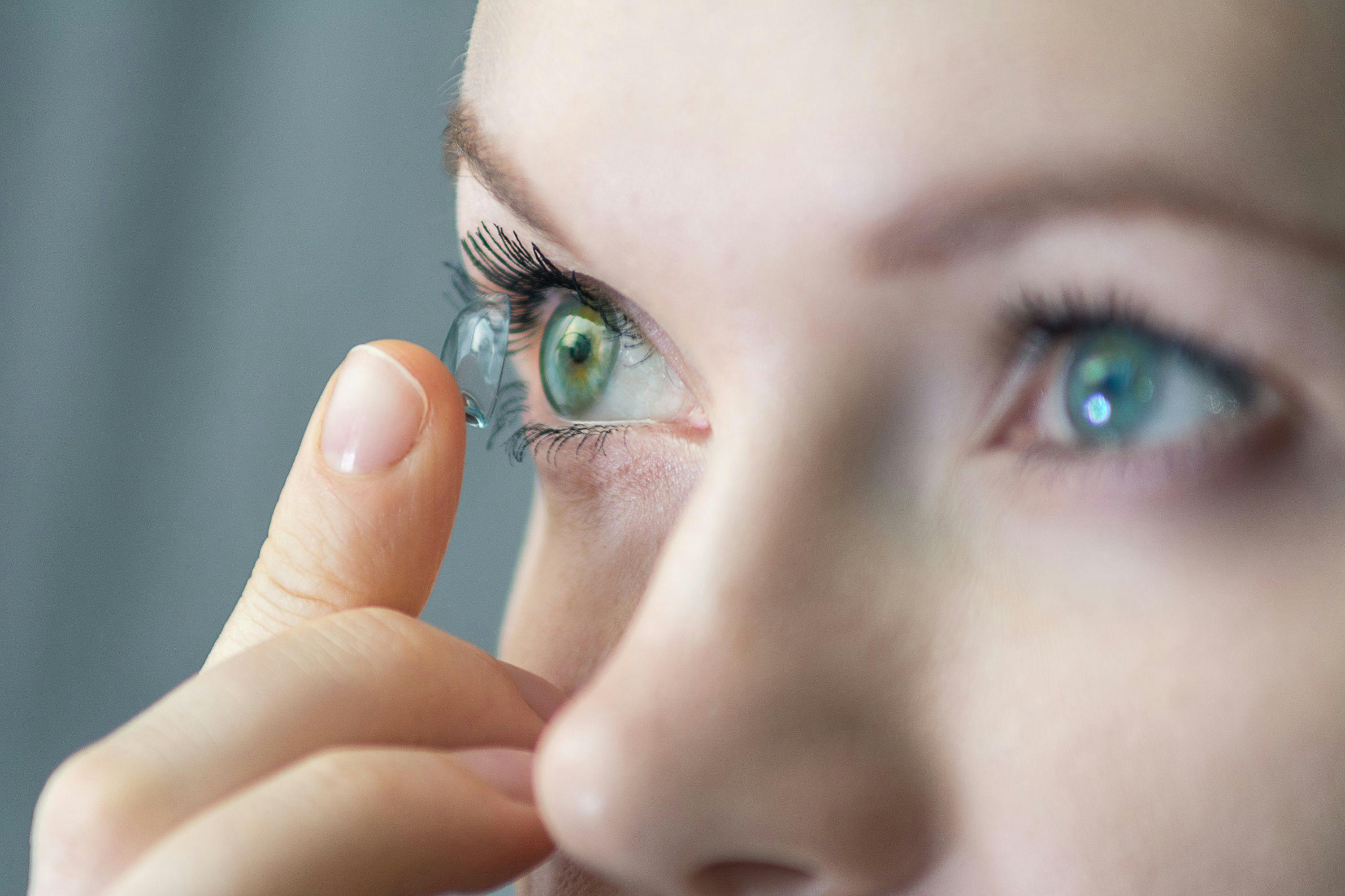 girl wearing soft contact lenses close-up macro | Image Credit: © daniiD