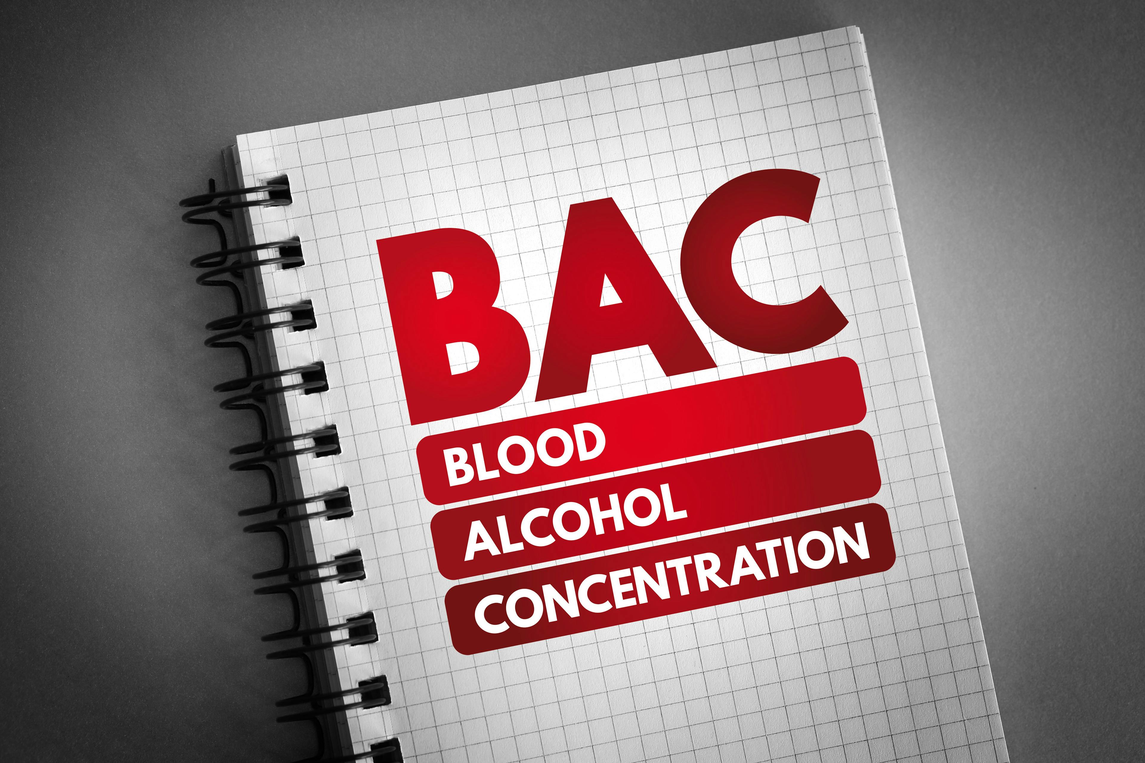 blood alcohol concentration written on a notepad