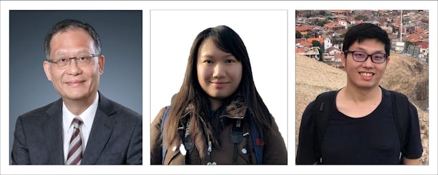 Three of the study's coauthors. From left to right: Paul Lam, Yuefei Ruan, Qi Wang.