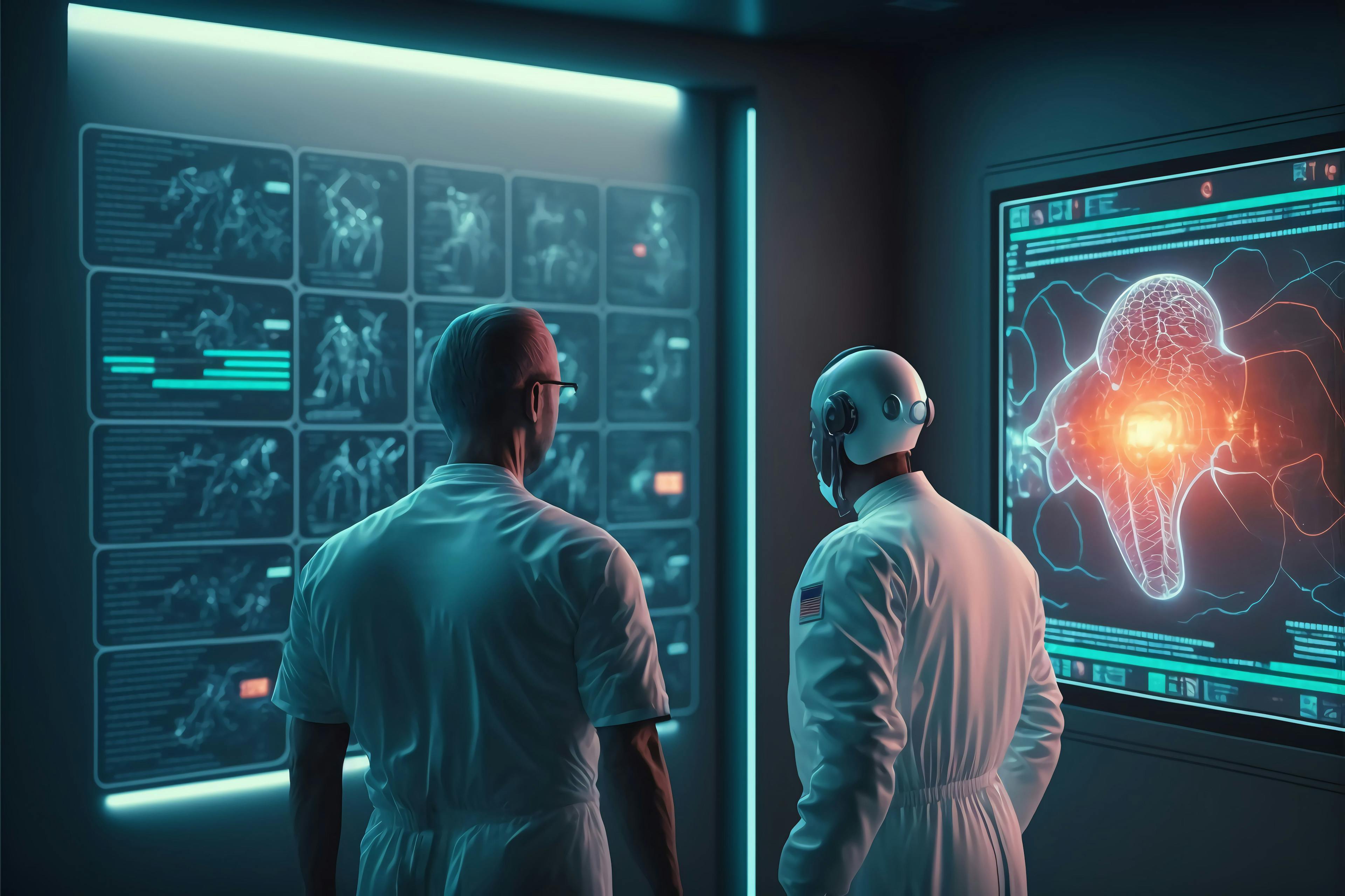 Artificial Intelligence in Hospitals, Doctor being assisted by AI bot for clinical diagnosis | Image Credit: © Hamid - stock.adobe.com.