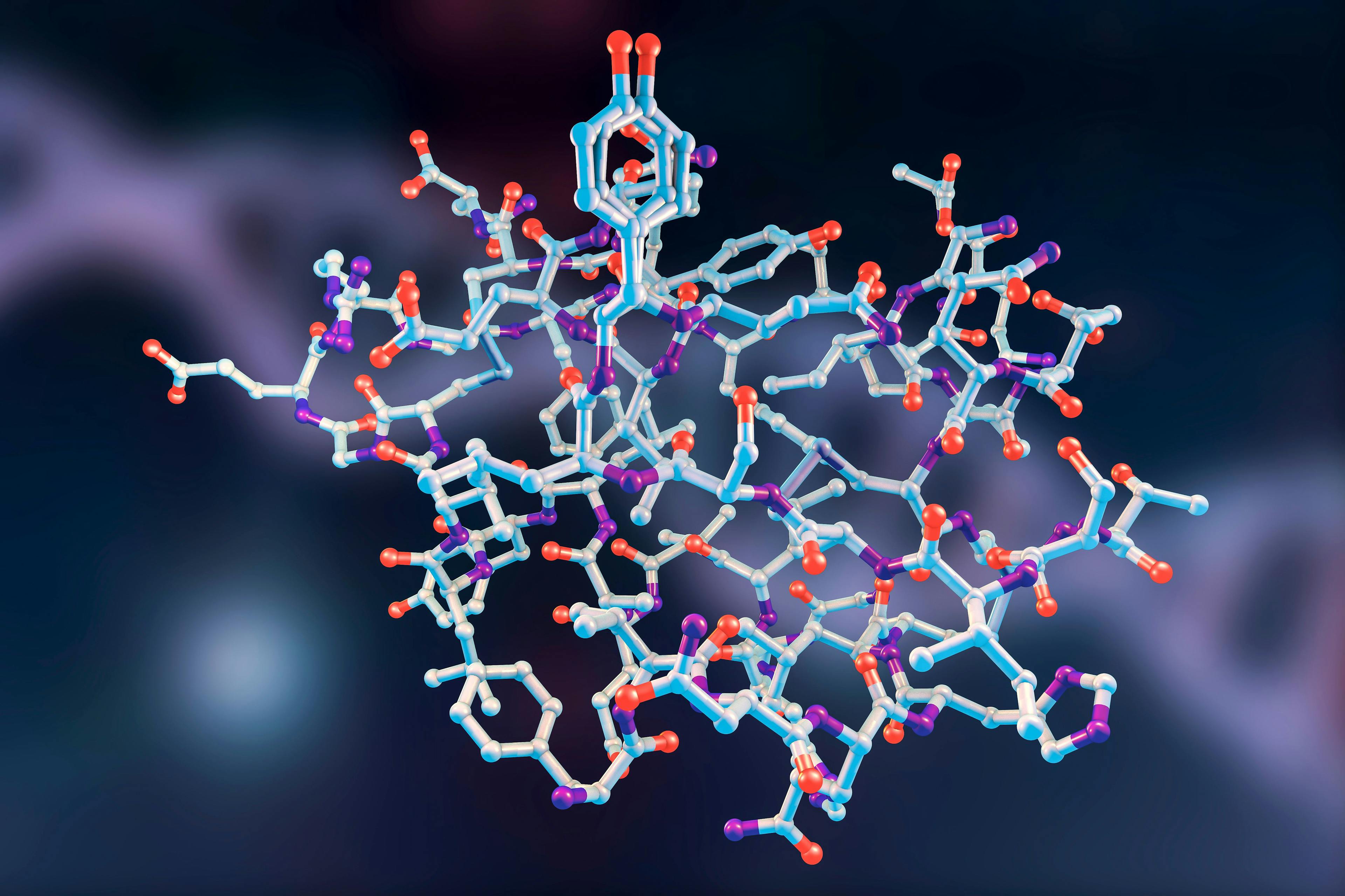 Molecular model of insulin molecule peptide, 3D illustration | Image Credit: © Dr_Microbe - stock.adobe.com