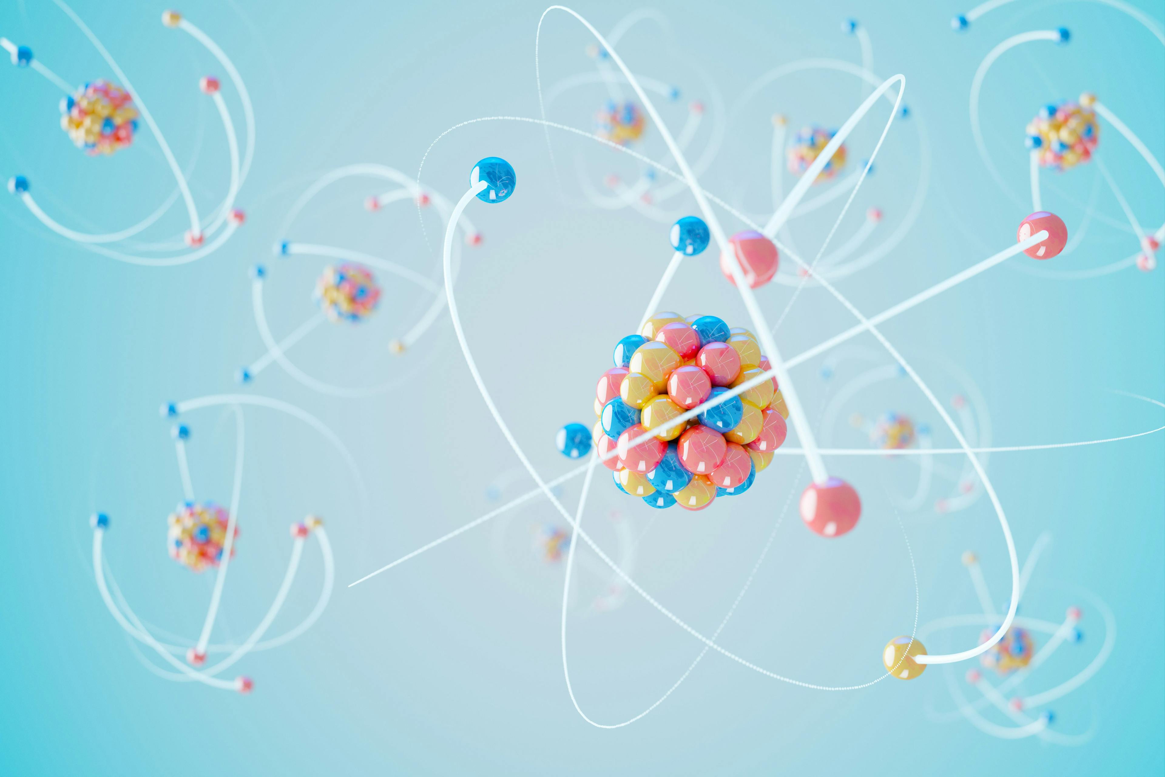 3D rendering of an atom model with shiny particles orbiting around the nucleus | Image Credit: © Dabarti - stock.adobe.com