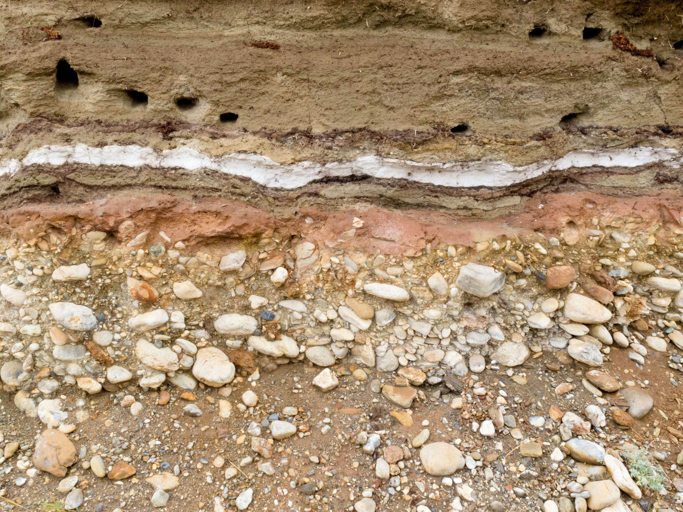 Banded geological sediment deposited in layers | Image Credit: © PiLensPhoto - stock.adobe.com
