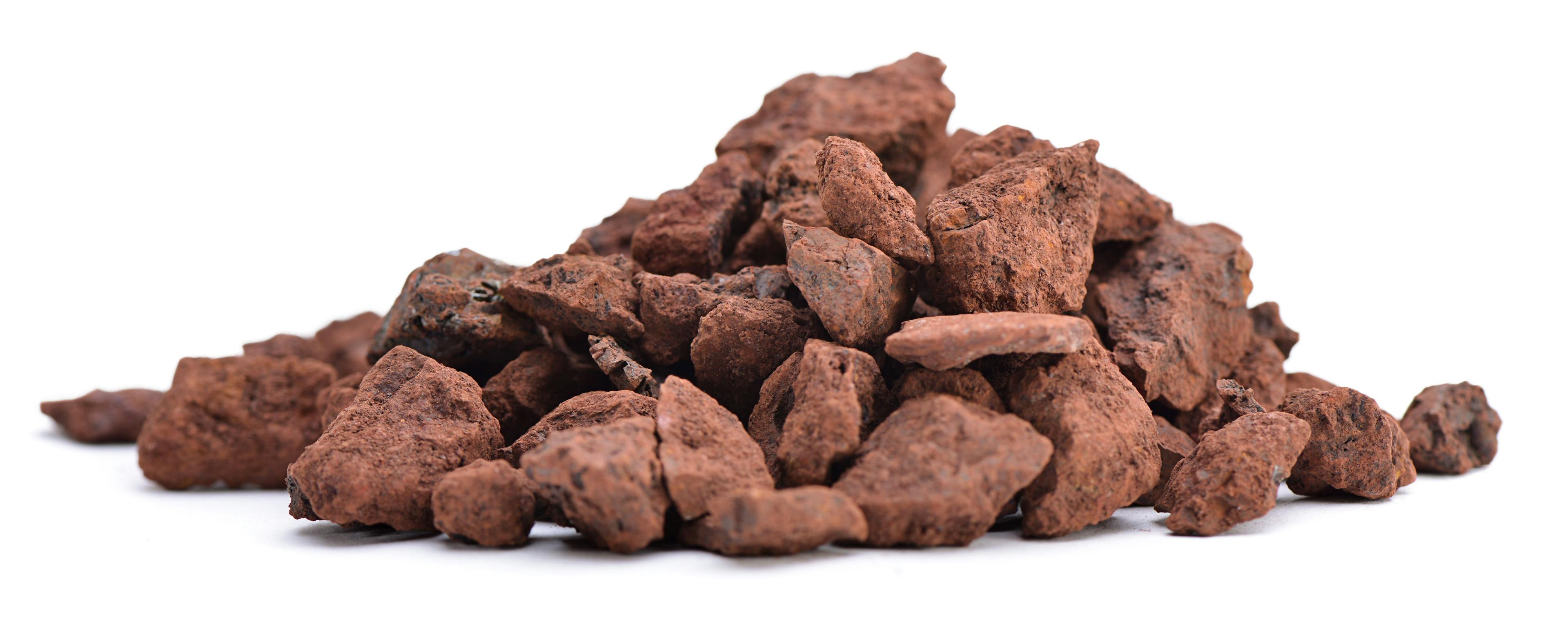 Heap of natural iron ore isolated on white background | Image Credit: © uwimages - stock.adobe.com