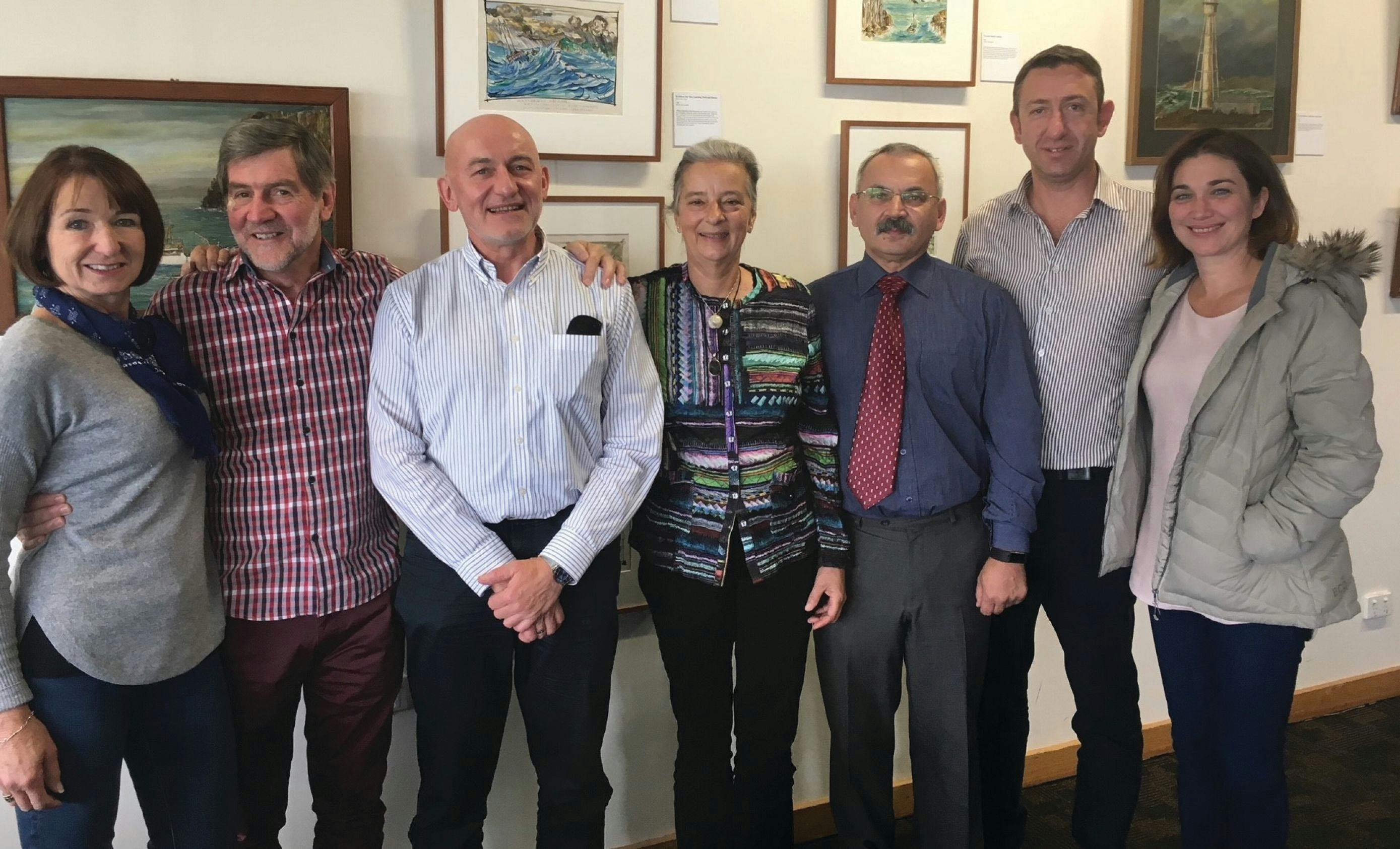 Professor Haddad with wife Kerry (left), and some long-term colleagues within ACROSS: Professor Miroslav Macka (and wife Evi), Professor Pavel Nesterenko, and Professor Brett Paull (and wife Estrella). Image and caption courtesy of Brett Paull.