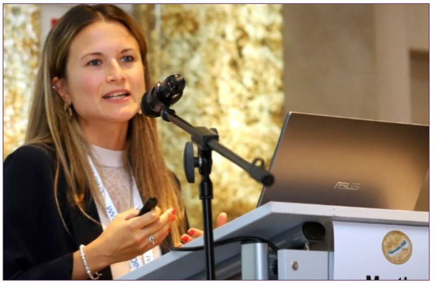 IMAGE 3: Martina Catani during her lecture at Balaton Symposium in 2023 (Siofok, Hungary, 4-6th September 2023).