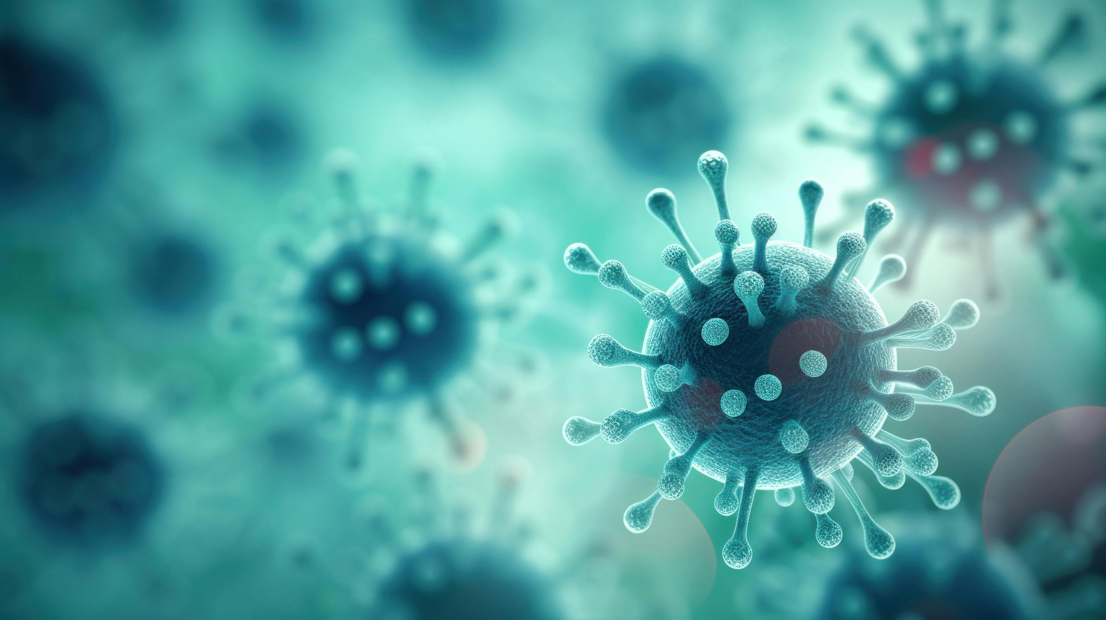Focus on one virus, blurred background, copy space | Image Credit: © red_orange_stock - stock.adobe.com
