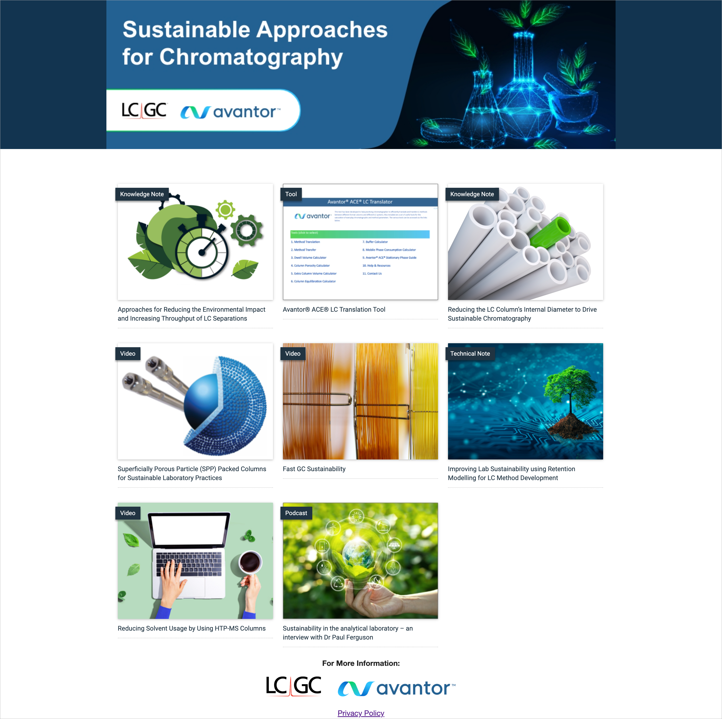 Sustainable Approaches for Chromatography