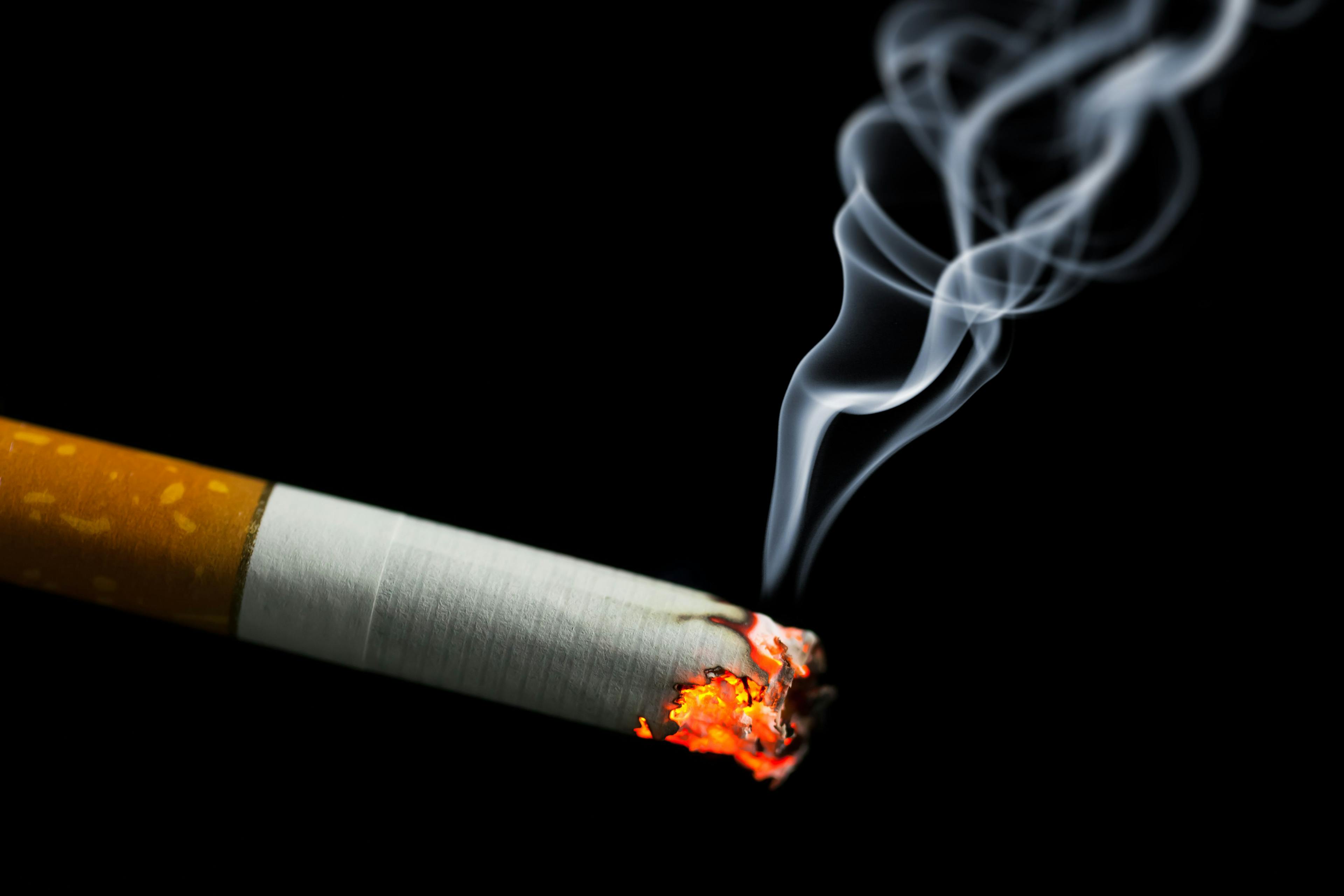 cigarette on fire 