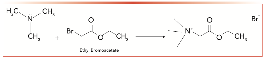 FIGURE 4: A trimethylamine derivatization reaction using ethyl bromoacetate.