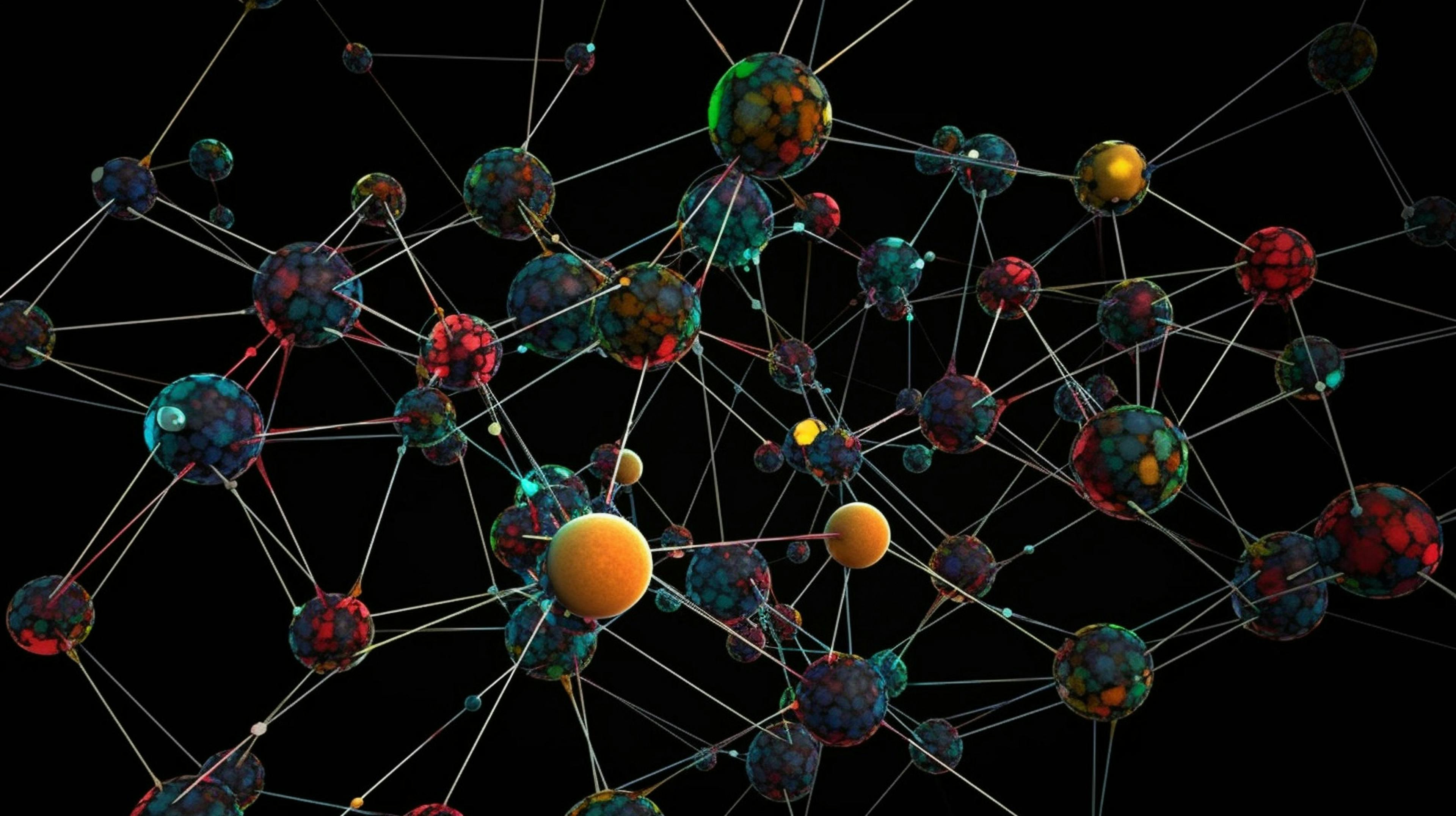 A network of interconnected molecules, illustrating chemical interactions at a microscopic level Generative AI | Image Credit: © Denis Yevtekhov - stock.adobe.com