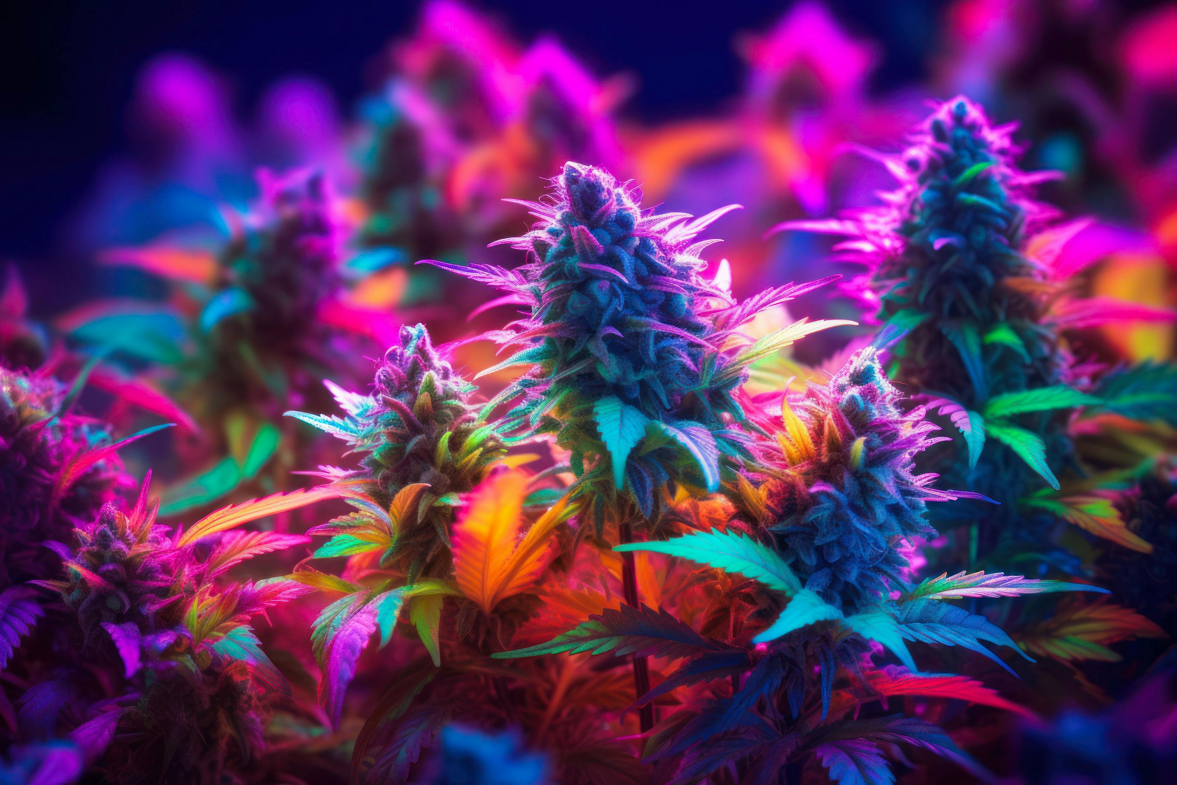 growing cannabis buds in led light beams generative ai | Image Credit: © Poter - stock.adobe.com.