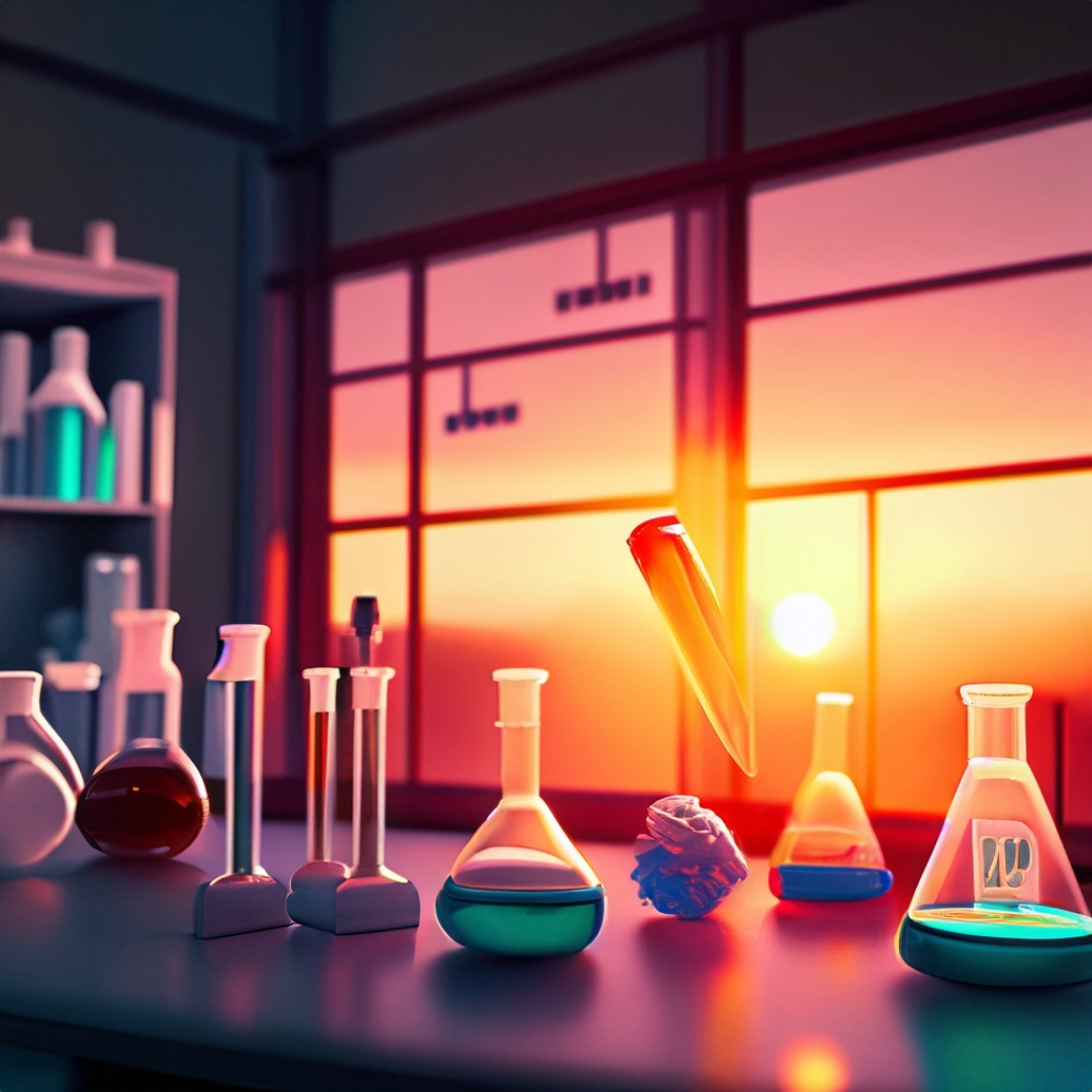 laboratory with a sunset in the background | Image Credit: © AI Generated Image - express.adobe.com